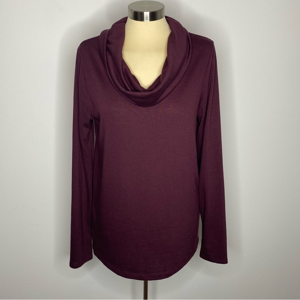LOFT Burgundy Cowl Sweater